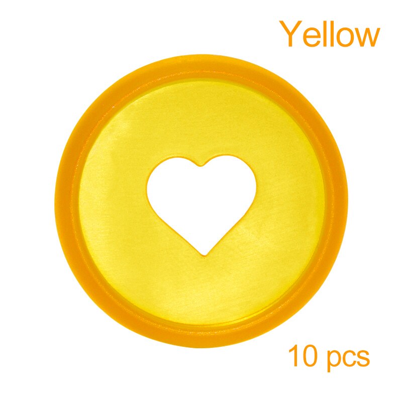 10/20/30/40 Pcs Candy Color Heart Disc Rings for Mushroom Hole Binder Discbound Notebooks Planner 28mm DIY Book Binding Supplies: Yellow 10 pcs