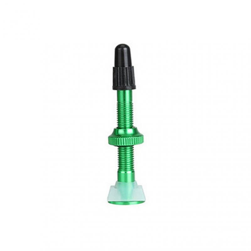 Boquilla de vacío para bicicleta de montaña, boquilla de extensión de vacío sin tubo, válvula francesa, espaciosa, boquilla de Gas, núcleo de válvula: green-40mm