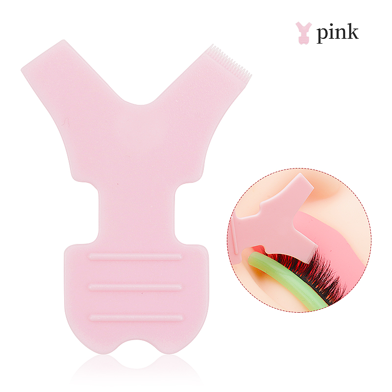 10 pz Nuovo Riutilizzabile Estensione Delle Ciglia Pennello per Il Trucco A Forma di Y frusta sollevamento Microbrush Ciglia Bigodino Applicatore Pettine Strumento di Bellezza: nero