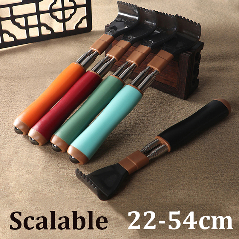 Gratte-dos télescopique Portable rétractable en acier inoxydable, outil de Massage des démangeaisons, grattoir Double pôle réglable,