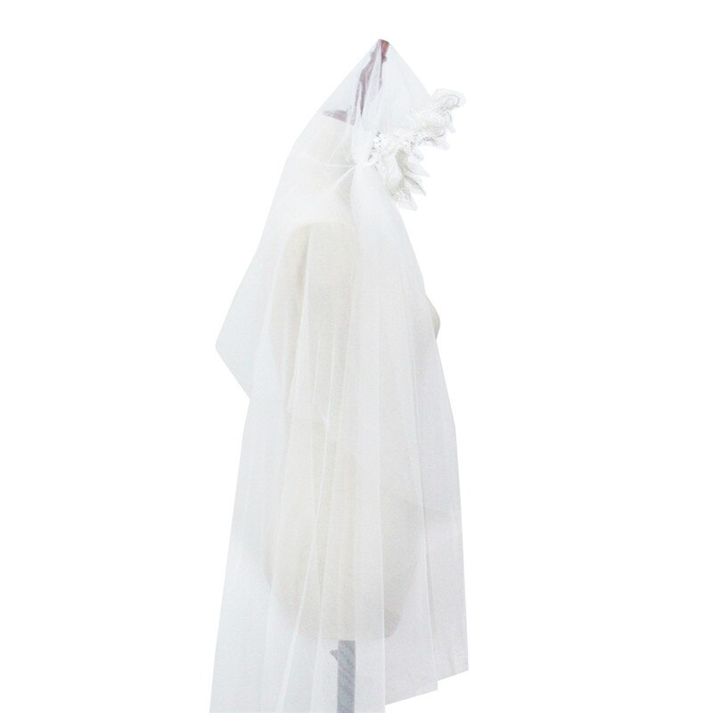 CC Veil Wedding Hair Accessories For Bridal Women Hairband Two Layer 100% Handmade Lace Luxury Marriage Accessories Veils V647