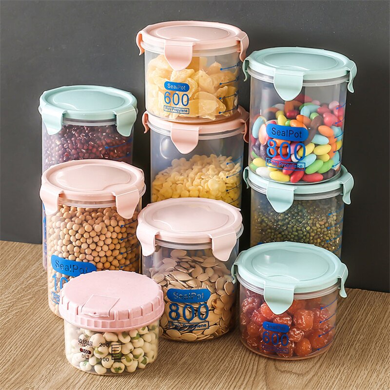600-1500ml Food Storage Container Kitchen Refrigerator Food Noodle Sealing Box Preservation Fresh Pot Tank Boxes Organizer