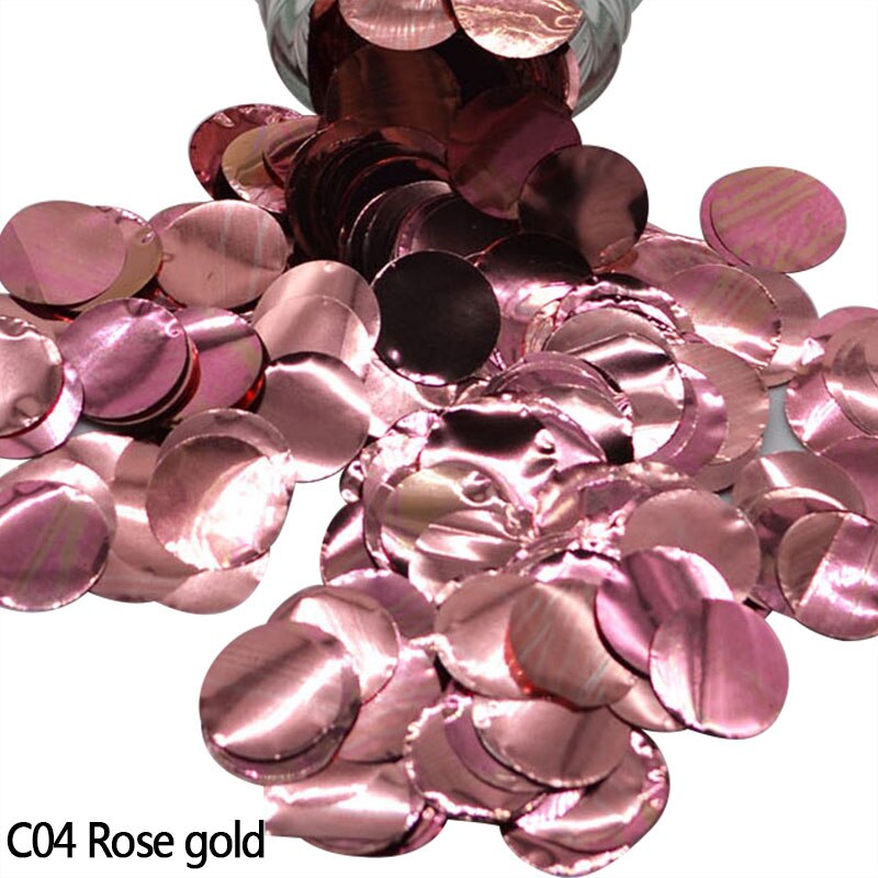 10g/ parti 1cm metallisk folie papir konfetti farverige styrofoam bolde runde stjerne fyld ballon konfetti bryllup fødselsdag dekoration: C04