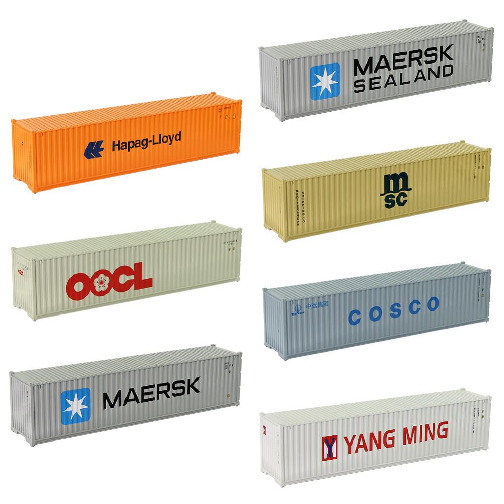 1pc HO Scale Model Train 40" Container 40ft Container Freight Car 1:87 Railway Modeling Layout