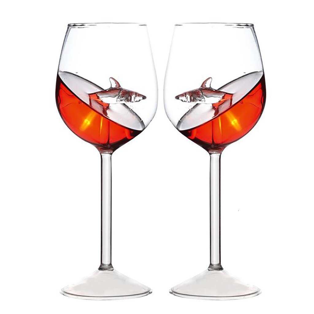 European Crystal Glass Shark Red Wine Glass Cup Wine Bottle Wedding Party High Heel Shark Red Glass Type Shape Material