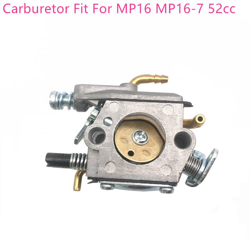 Motor a gasolina motosserra, Carburador apto para MP16, MP16-7, 52cc, Carb 2 Stroke Engine, 4500 5200 5800, Ferramentas de jardim, Tubo, Novo
