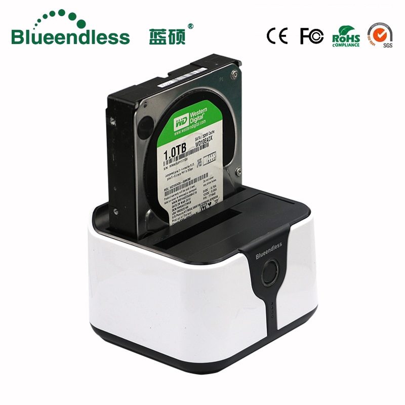 Blueendless Sata USB 3.0 Caso Hd Externo 2 Bay Caso Hd Dual Caso Hdd Sata a Usb Hard Disk Esterno caso di Hdd Docking Station