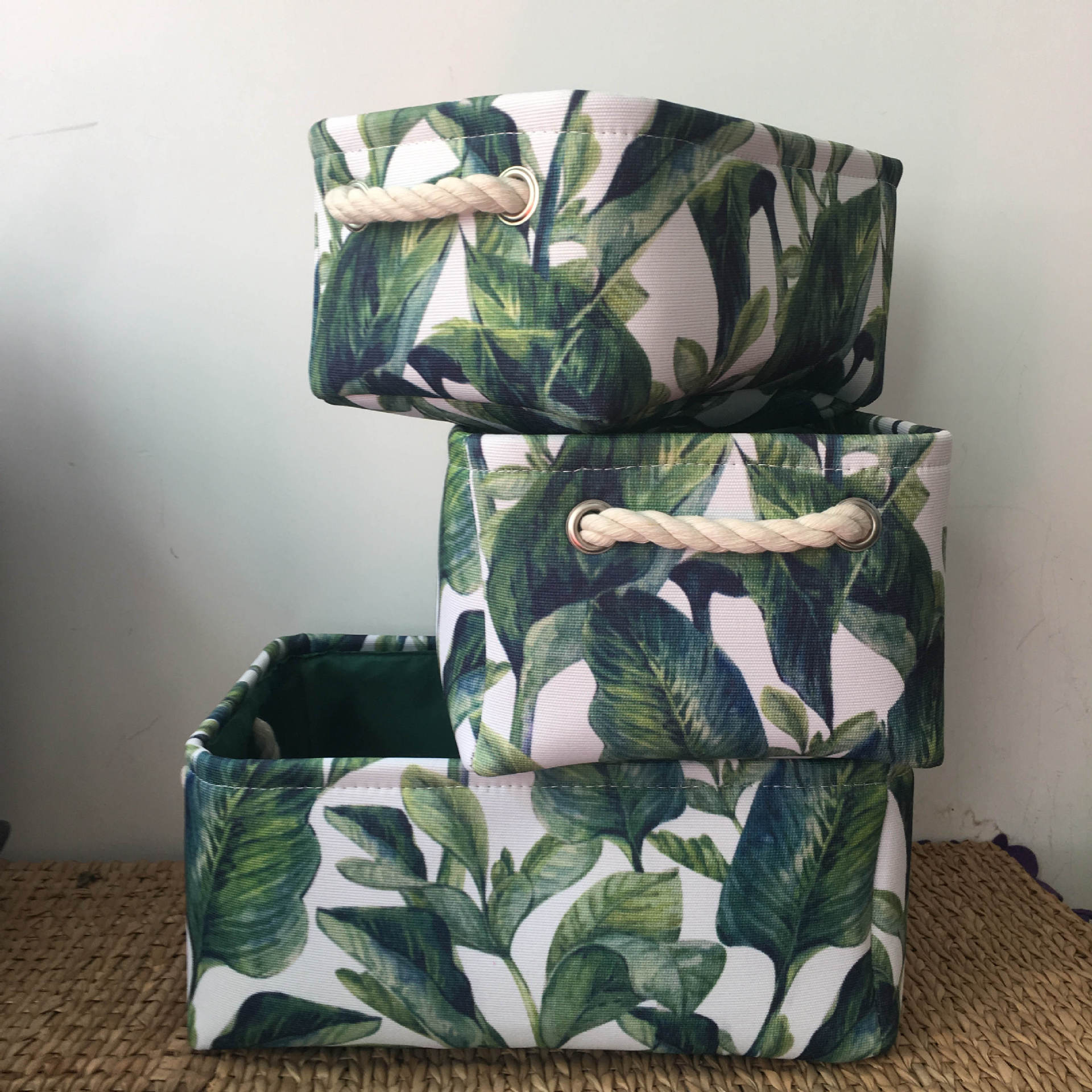 Cesta de almacenamiento nórdica plegable, organizador de hojas y flores, cesta de ropa, bolsa de lavandería, artículos diversos, organizador de juguetes, decoración del hogar