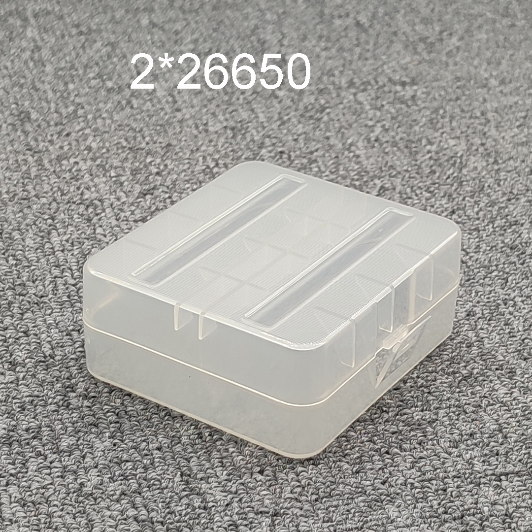 26650 18650 Pudełko robić przechowywania baterii Twarde etui z uchwytem na akumulator 4 18650 4AA 4AAA Plastikowa obudowa przezroczysta: Niebieski