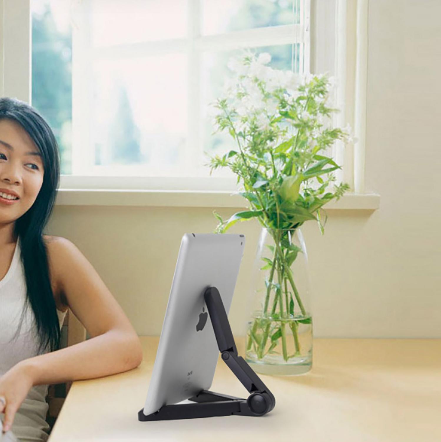 Desktop-stativ roterende tablet fleksibel ipad-holder til ipad air 3 justerbar skrivebordsarrangør til enhver størrelse iphone eller ipad