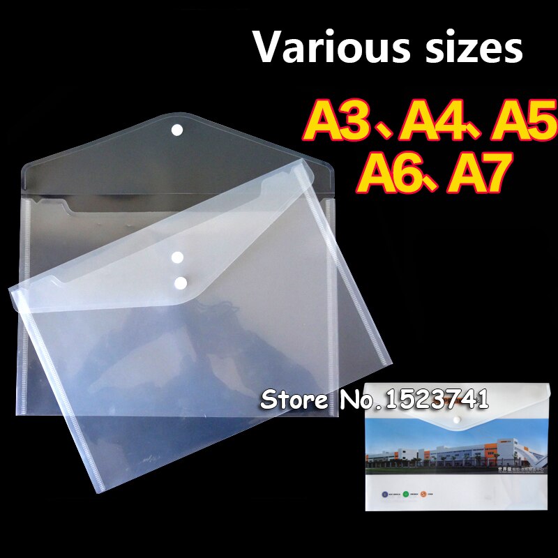 12 stücke transparent Kunststoff A5 Ordner Datei Tasche Dokument Halten Taschen Ordner Einreichung Papier Lagerung Büro Schule Liefert