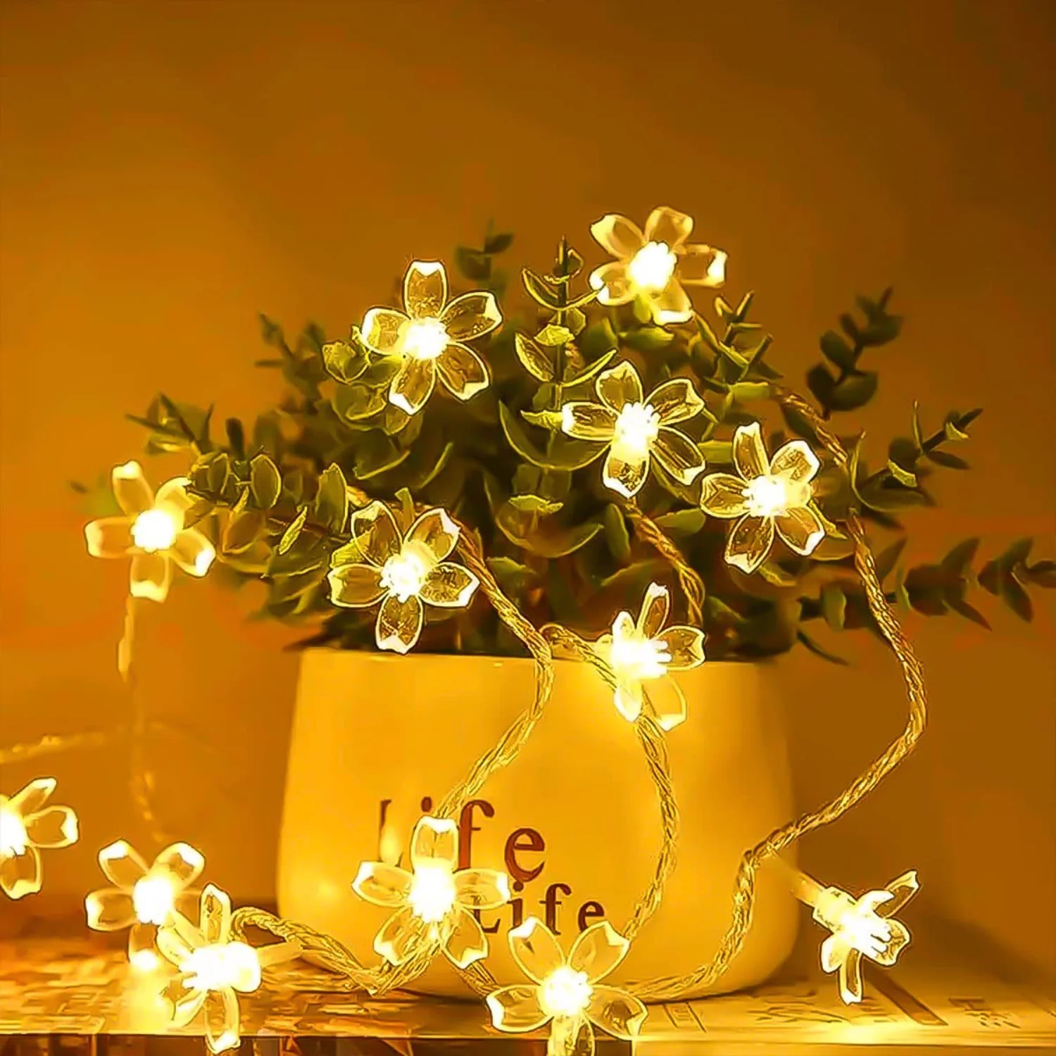 Solar Garden Light Led Flower Lighting Fairy String Lights Outdoor Christmas Chain Lamp Blossom Festoon Party Home Decoration