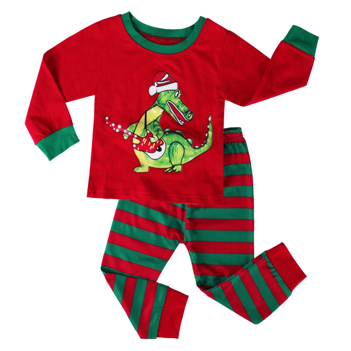 Christmas dinosauro pigiama bambini ragazzi natale Sleepwear impostato bambini Santa Claus vestito bambini cotone Pjs: Christmas Pajamas 1 / 5 Years old