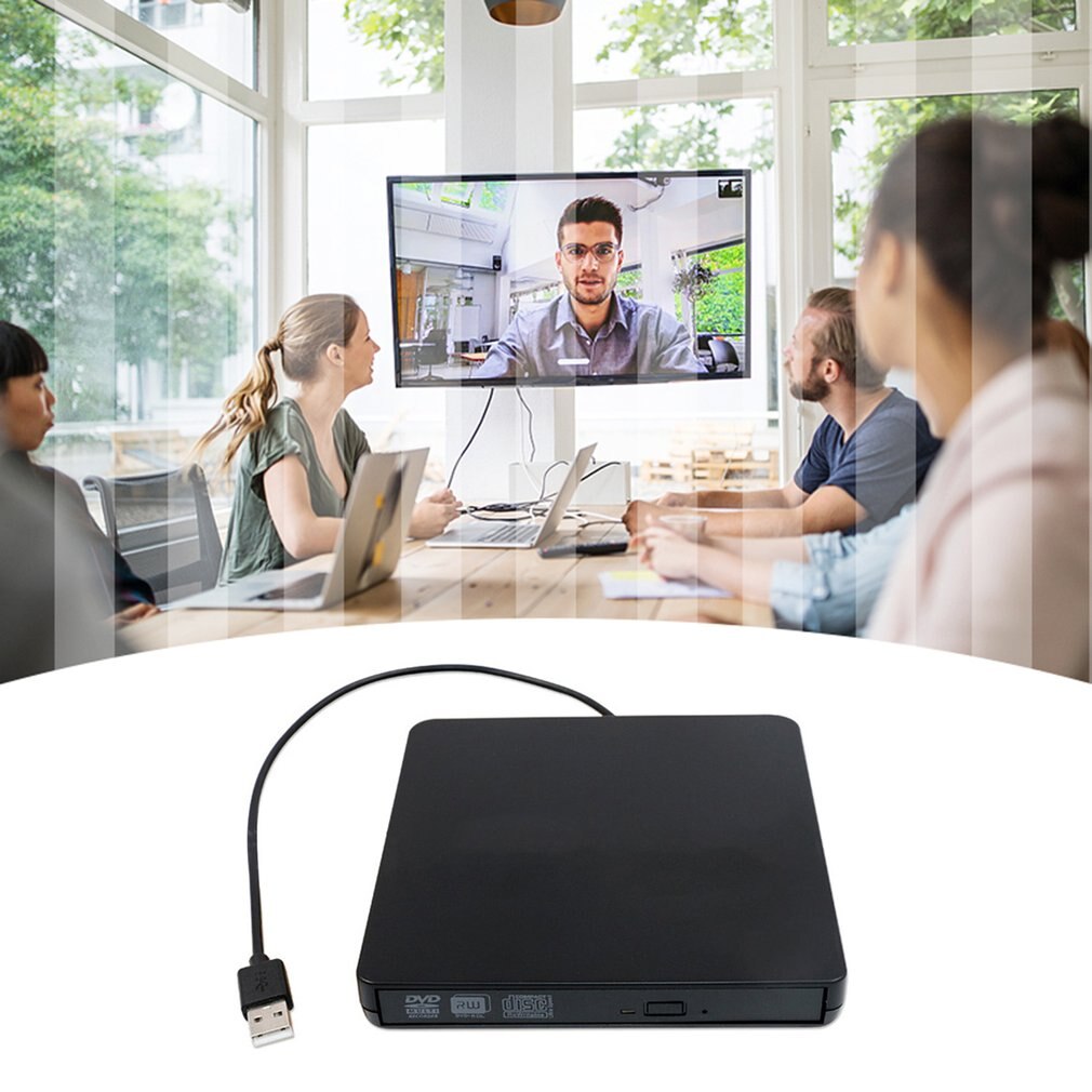 USB3.0 DVD Player Drive Free ROM External Player Combo CD Burner Drive DVD-RW For PC Mac Laptop Computer