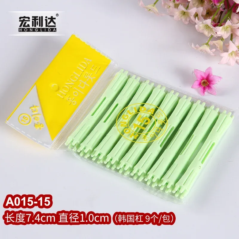 Би weeди tiges de permanente de cheveux tiges de vague froide tiges de permanente en plastique rouleaux de friser de cheveux bigoudis peigne en queue de pied en acier bigoudi sans chaleur: Rose