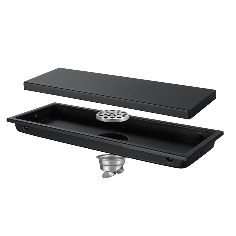 Floor Drains Stainless Steel Linear Shower Floor Drains Tile Insert Drain Channel for Bathroom Kitchen Anti-Odor Invisible Strai