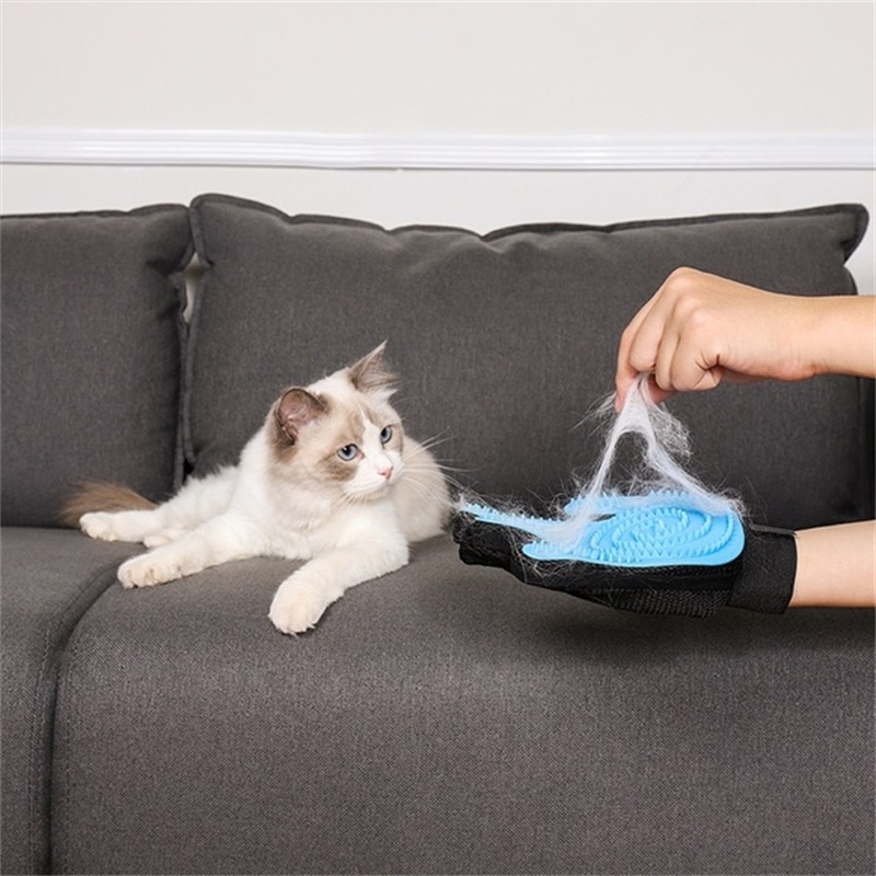 Guante de cepillo para mascotas, guante de belleza para masaje de perros y gatos, cepillo para baño de perro, artefacto para el pelo, accesorios para mascotas, guante para cepillar mascotas, aseo para perros y gatos,
