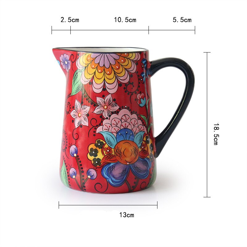 Retro Ceramic Dinner Plate Service Plate Cake Dish Milk Jug Western Steak Disc Salad Bowl Kitchen Board Wedding Kitchen Supplies: I