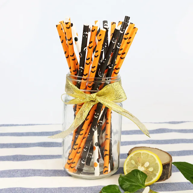200 Biodegradable Paper Straws Assorted Rainbow Colors Striped Drinking Straws for Juice birthdays partys: Light Grey