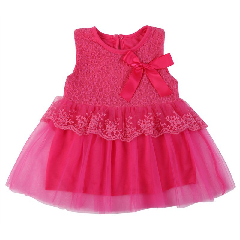 Baby Girl Lace Dress Kids Bow Cotton Ball Gown Princess Dressess for Girls Summer Children Birthday Party Clothing: M / 18M