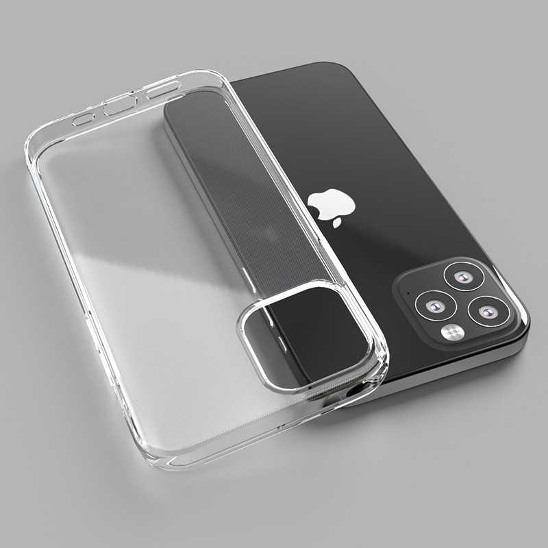 Silicone macio capa traseira para o iphone 12 11 pro xs max se xr 8 7 6 plus 5 caso ultra fino claro caso do telefone para o iphone 12 11 xr 7 8