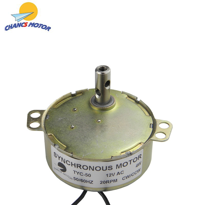 CHANCS Synchronous Motor TYC-50 12V AC 20-24RPM CW/CCW 4W Geared Motor