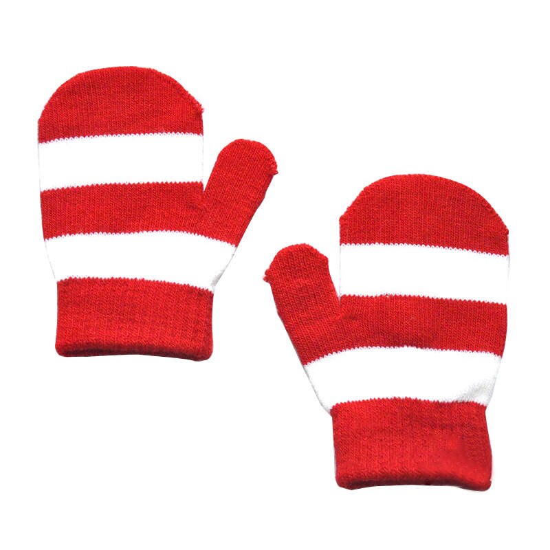 Warmmom – gants en laine chauds pour enfants de 1 à 5 ans, en tricot, pour l'extérieur et l'hiver: T1