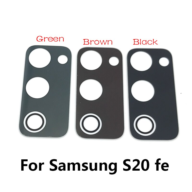 10 sztuk powrót szkło obiektywu aparatu z Ahesive dla Samsung A51 A21S A30S A50S A70S A31 A41 A71 M21 M31 S20 Plus Ultra fe uwaga 10Lite