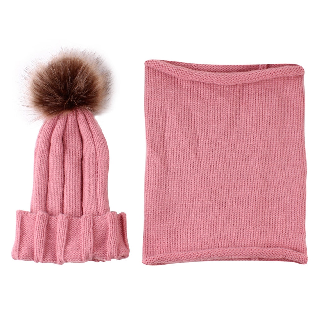 Ensemble bonnet écharpe pour enfants | Lot de 2 pièces, bonnet d'hiver en tricot torsadé solide, mignon écharpe chaude, chapeau czapka i komin colortin