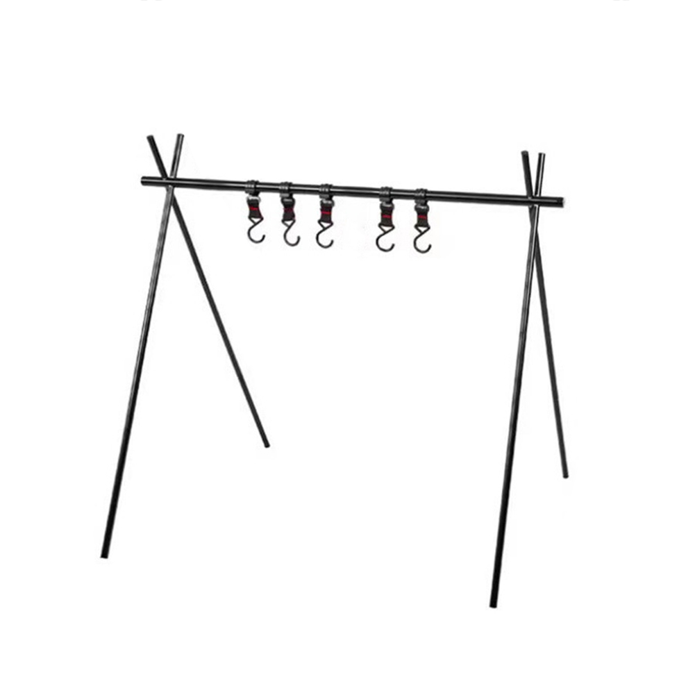 Triangle en alliage d'aluminium T1 avec crochets pliables, multifonctionnel pour pique-nique, randonnée, sac à dos: Rouge