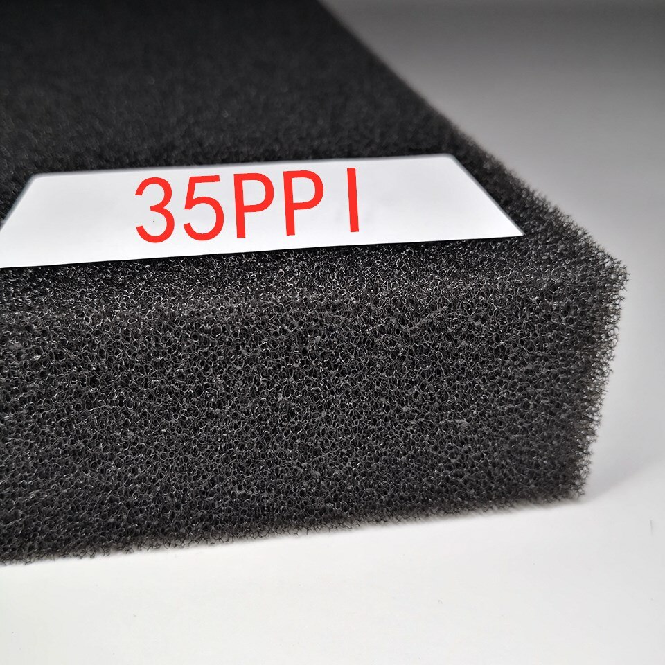 Aquarium Filter Bio. Sponge S/M/L/XL Biochemical Cotton Fish Tank Pond Foam Sponge Filter Black Multiple Size: M pore (35ppi) / 50x25x2cm