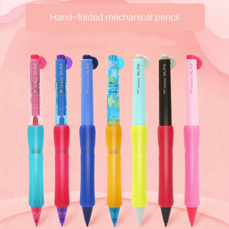 1pcs 0.5mm TOMBOW MONO Simple student Mechanical pencil Color splicing automatic pencil Rubber bendable movable pencil kawaii