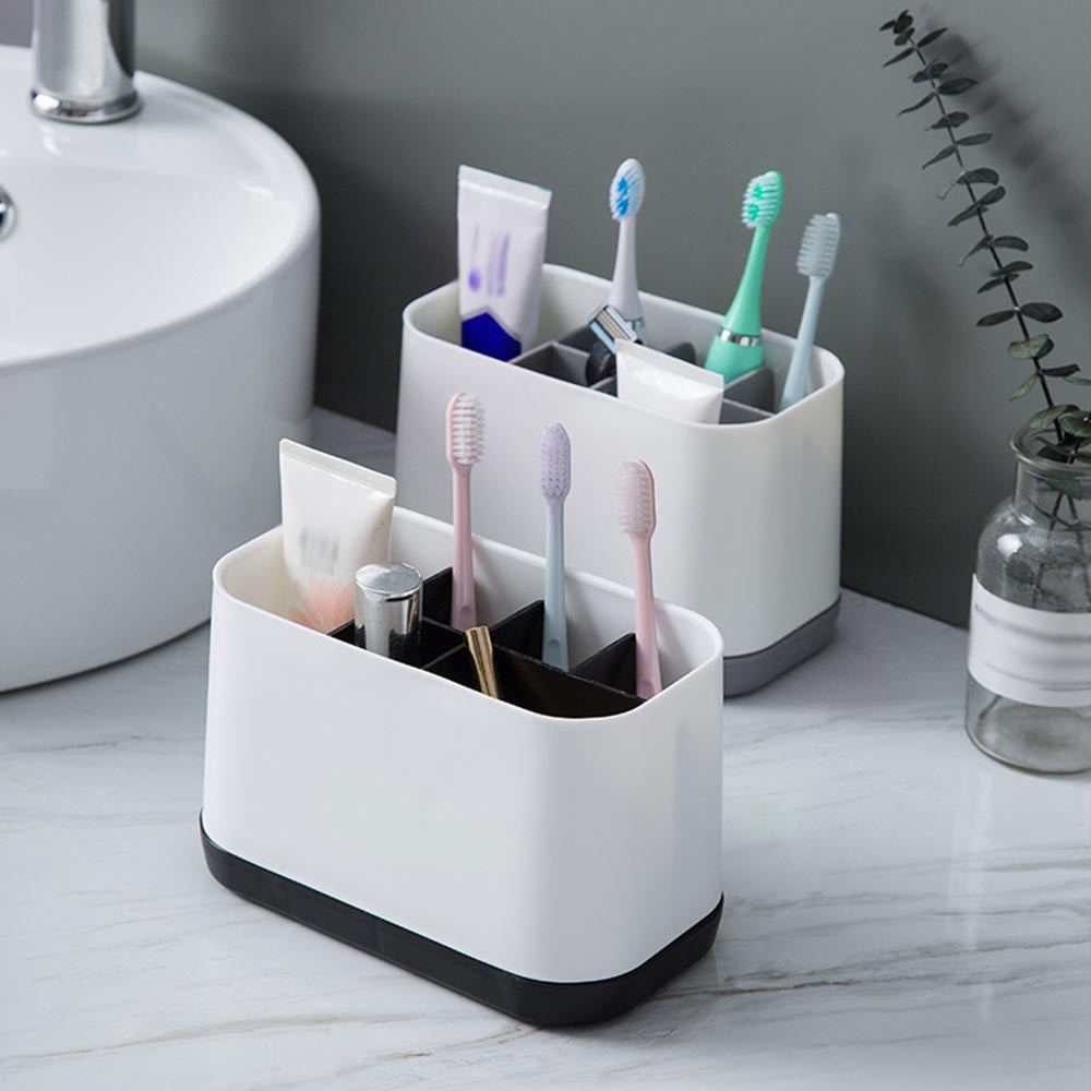 Escurridor de cepillo de dientes eléctrico multifunción, soporte para pasta dental, estante de baño, maquinilla de afeitar, cepillo de limpieza de maquillaje, caja de almacenamiento