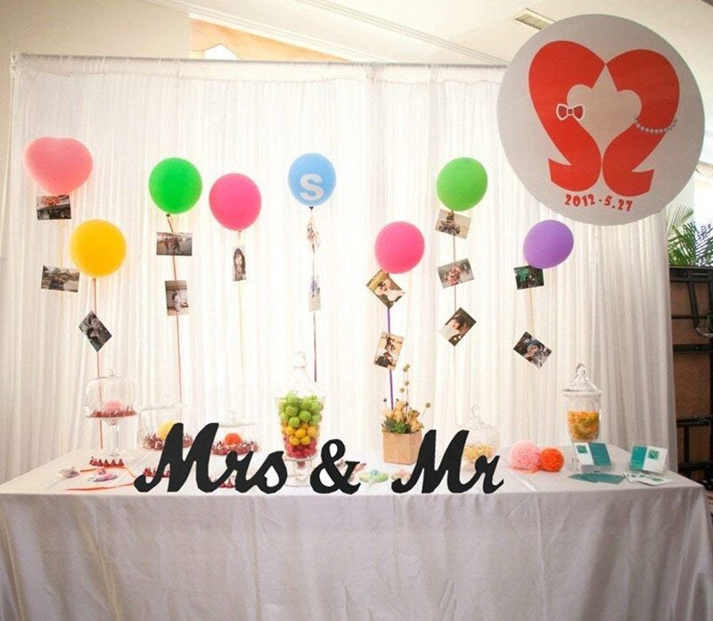 Mr and Mrs Sign Wedding Sweetheart Table Decorations,Mr and Mrs Letters Decorative Letters Wedding Photo Props Wedding Shower