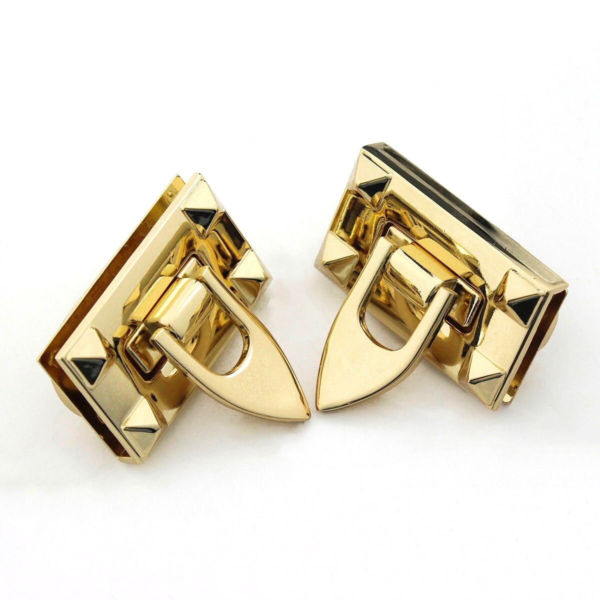 1x Metal Bag Folding Lock Clasp Push Lock Lightgold Closure Catch Leather Craft Women Bag Purse Handbag Accessories