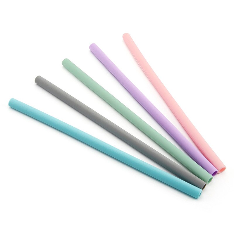 Food grade fold drinker populær resirkulering silikon cocktail godteri farge halm festrekvisita rett 1pc