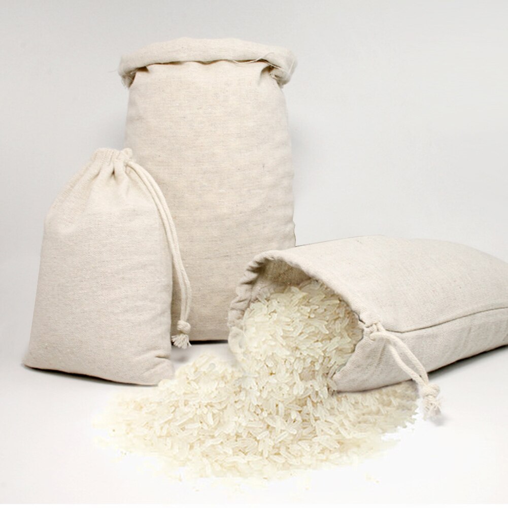 50Pcs Small Bag Natural Linen Pouch Drawstring Burlap Jute Sack With Drawstring Party Supplies For Candy Wedding Favors