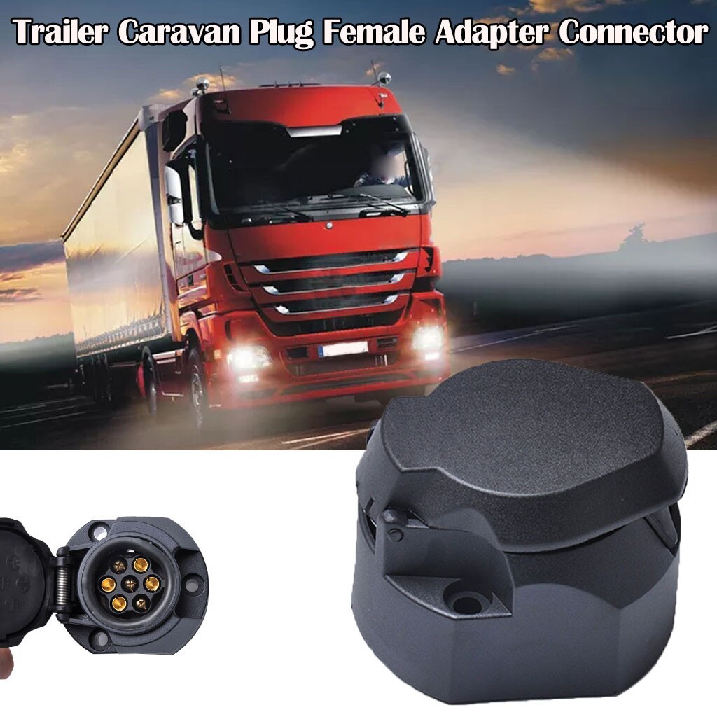 7- benet el-omformer trailer caravan stik hun adapter stik campingvogn
