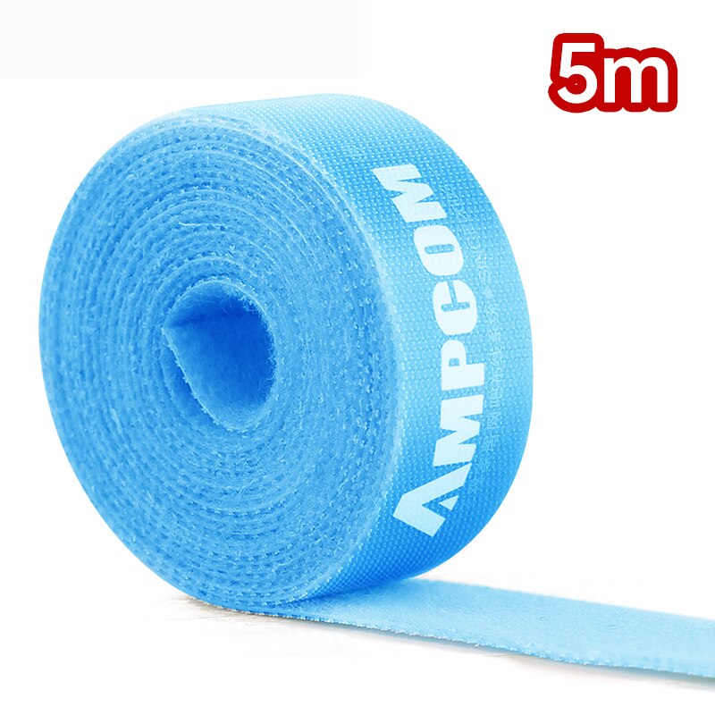 AMPCOM Klettband mit Klettverschluss, Klebebandstreifen, Nylon-Kabel-Organizer, selbstklebendes Verwaltung, wiederverwendbarer Kabelbinder für Telefonkabel: Orange