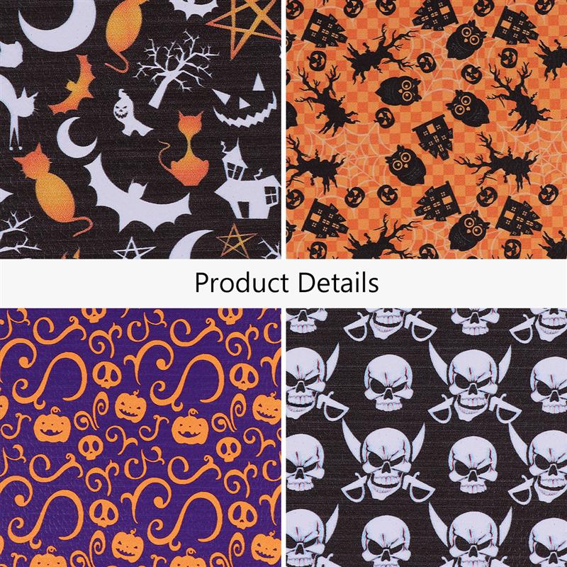 8Pcs Halloween Leer Vel Materiaal Oorbel Maken Vel Leer Stof
