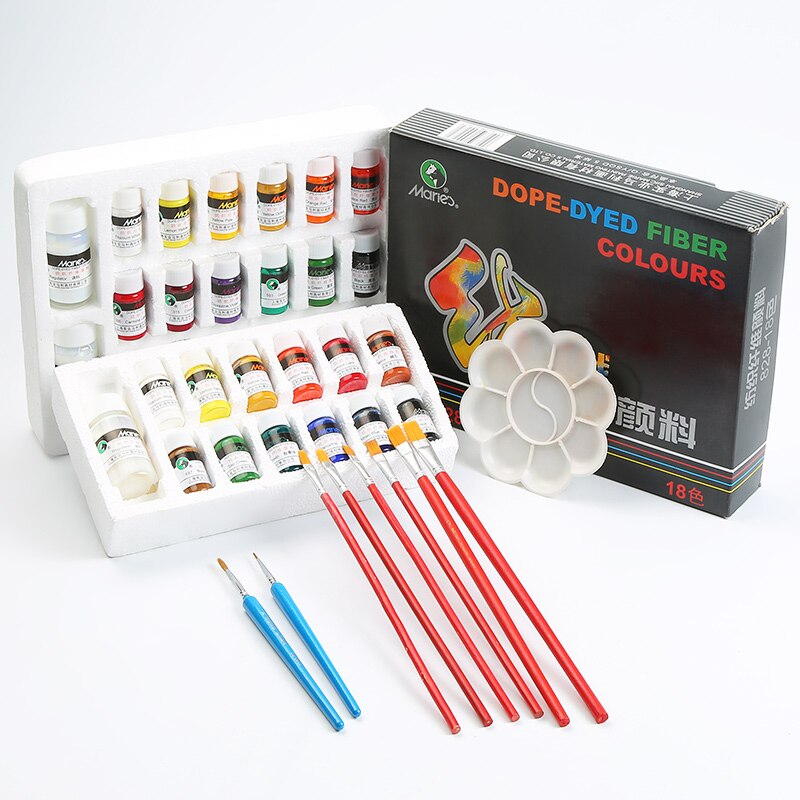 Pintura textil de color, pintura acrílica diy, tinte de graffiti pintado a mano, no tóxico, impermeable, 12 colores, 18 colores