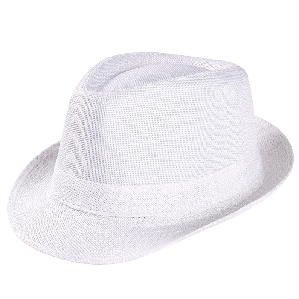top selling product Unisex Trilby Gangster Cap Beach Sun Straw Hat BSunhat Support and: H