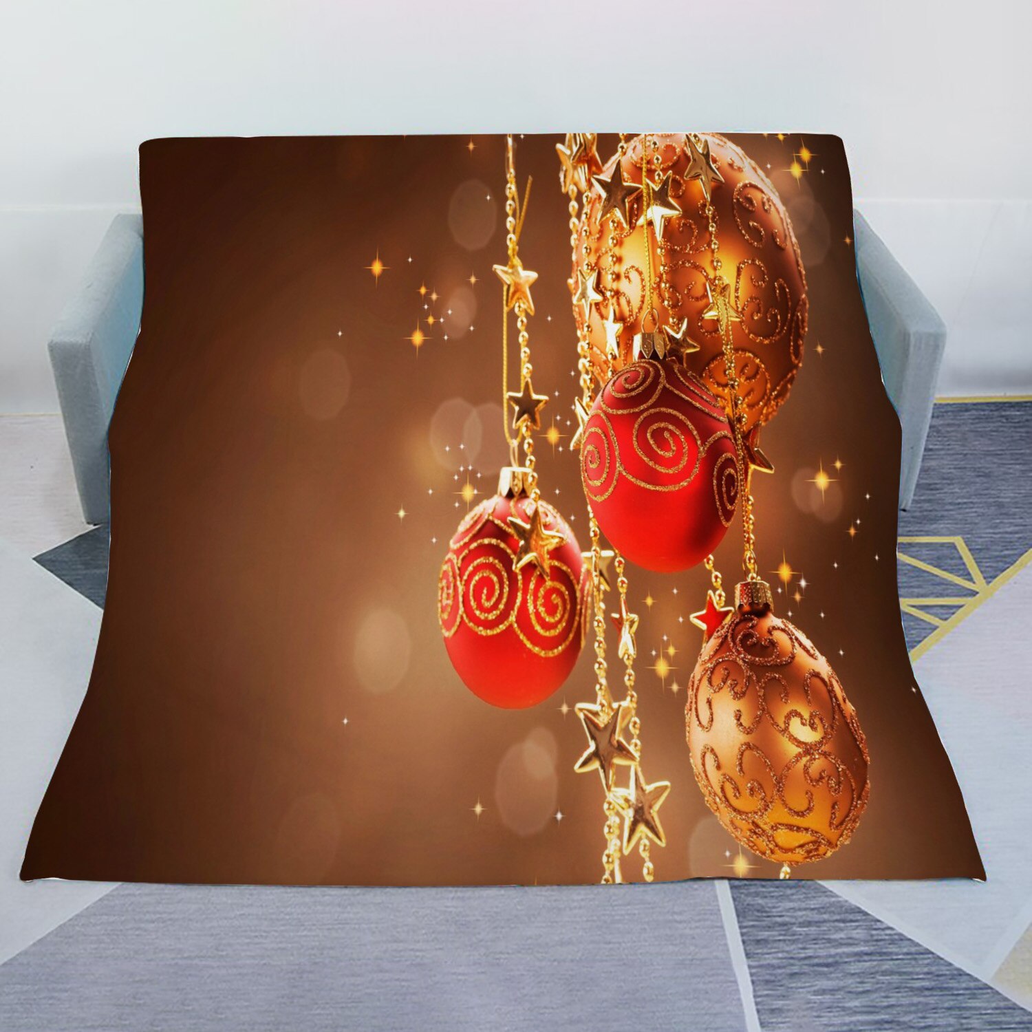 Natale Nuovo Anno di Coperta Calda di Modo del Panno Morbido Coperte E plaid Coperta di Flanella Partito Viaggi per Divano Scherza il Regalo Biancheria Da Letto Su Misura: 1 / 100Wx150L cm