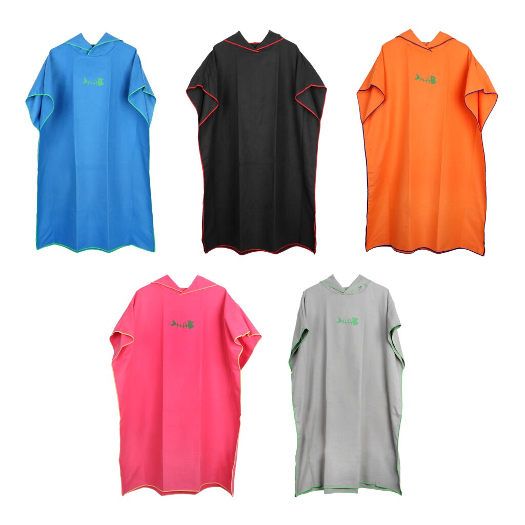 Toalla Poncho para Surf con capucha para adultos, mujeres y hombres, bata de microfibra para playa, para baño y Surf