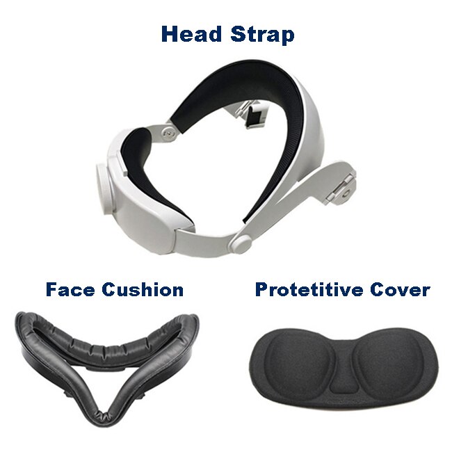 Oculus Quest 2 Adjustable Head Strap Oculus Quest 2 Elite Strap Comfortable Forehead Support for Oculus Quest 2 VR Accessories: Strap Cushion Cover