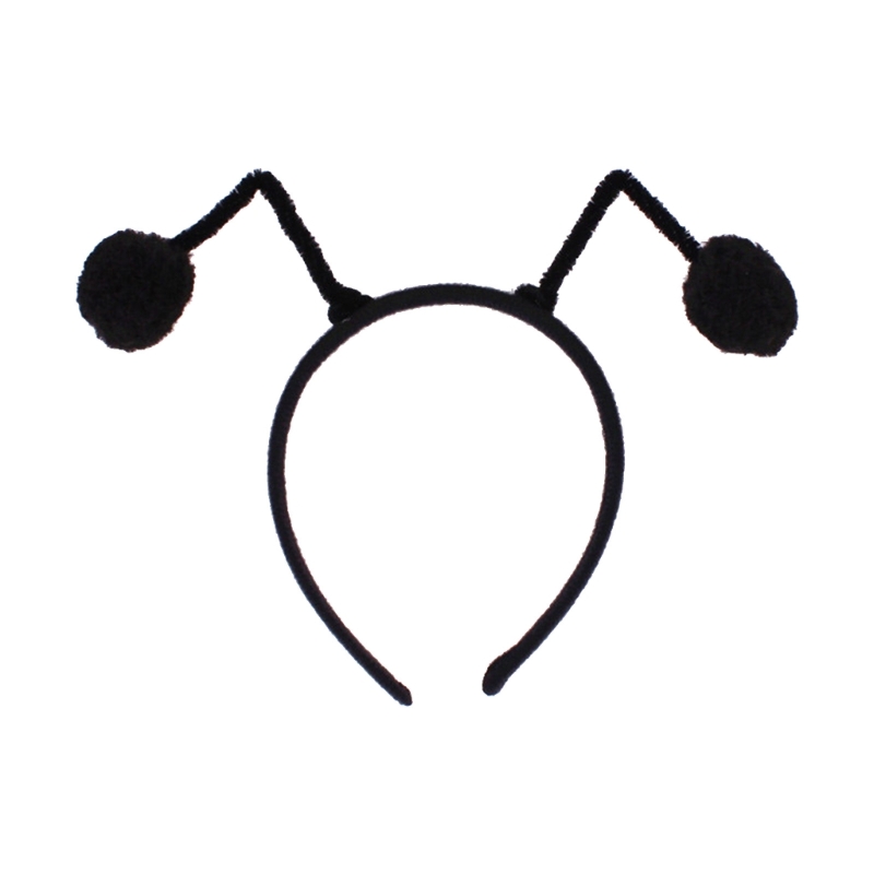 Bee Antenna Shape Headband Woman Students Cosplay Cartoon Hairband Bee Antenna Headbands Plush Childrens Day Hair Hoop: Lavender