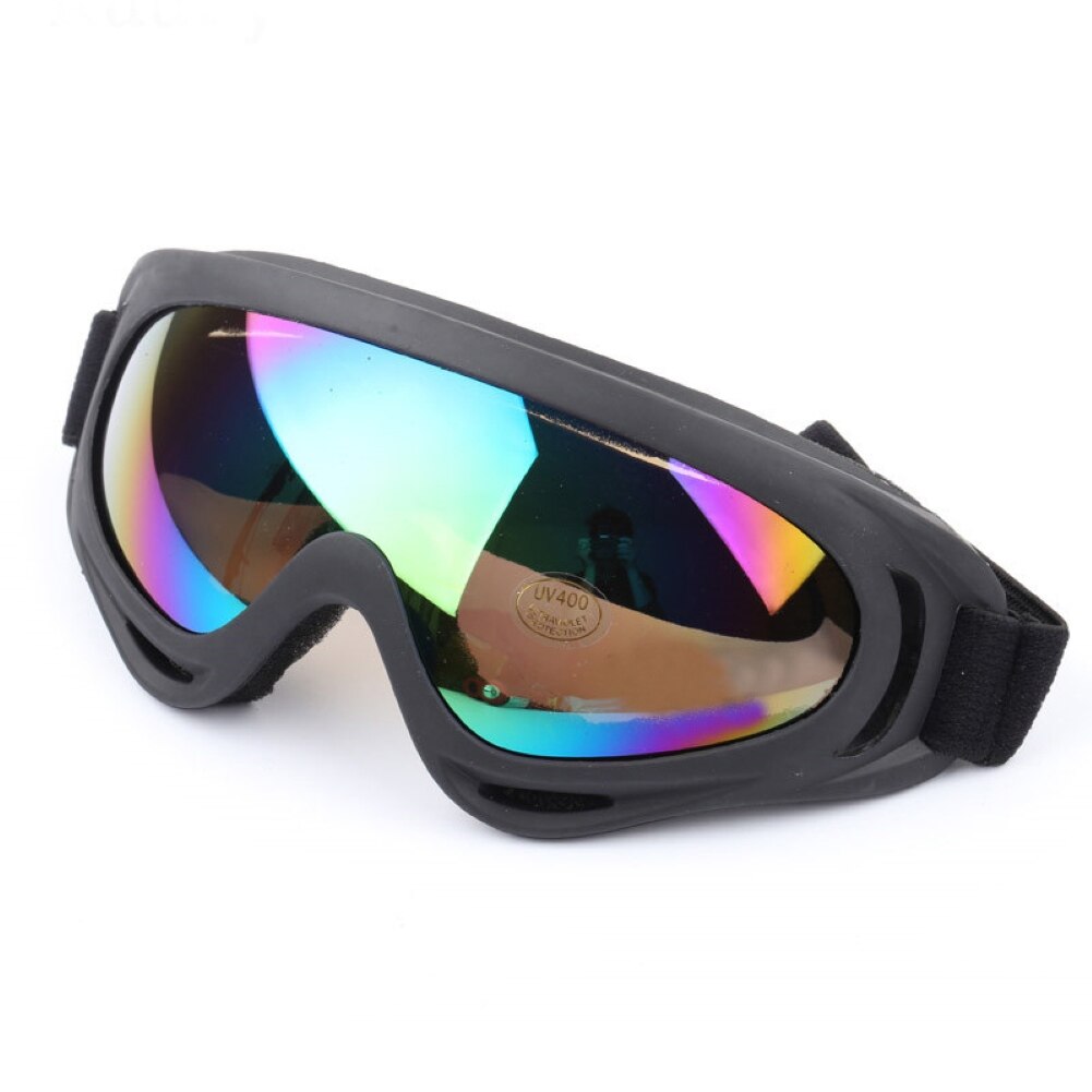 Unisex Skiing Glasses Snowboard Skate Snowmobile Eyewear Windproof Dustproof Anti-UV Cycling Sunglasses Sports Goggles: Black