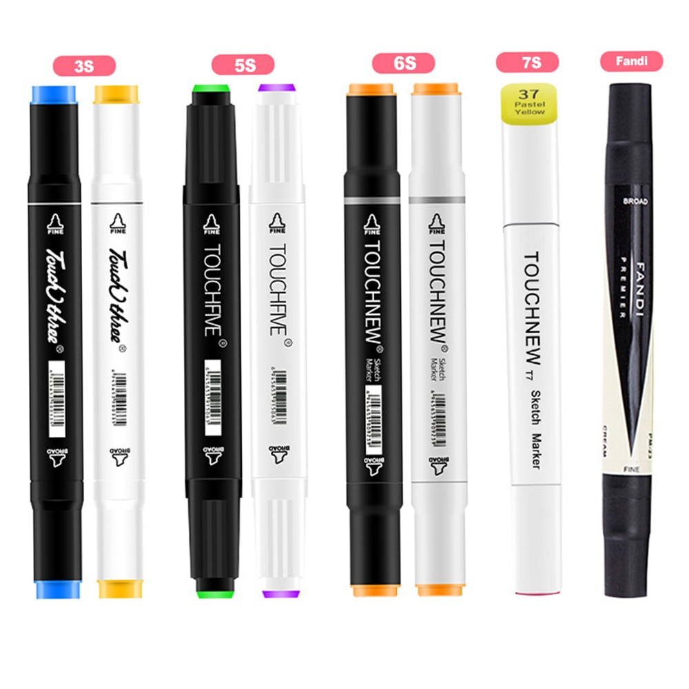 Optioneel Touchfive Schetsen Markers Dual Tips Olie Gebaseerd Professionele Art Marker Voor Tekening Manga Alcohol Aquarel Markers