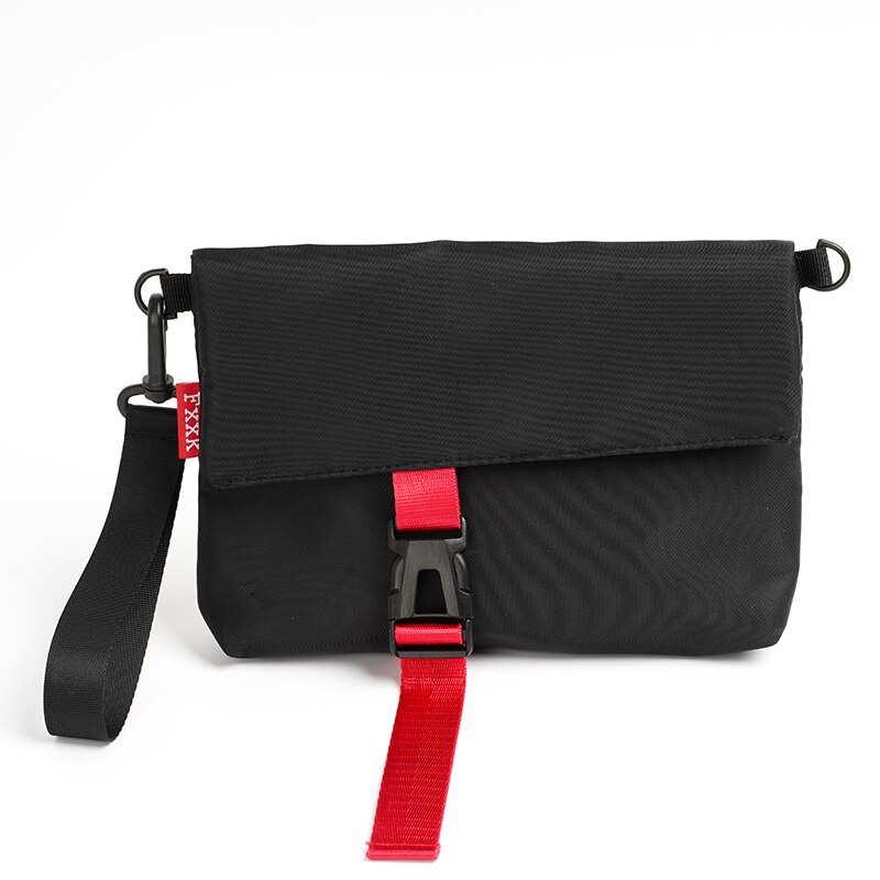 Original Aizatly Shoulder Bag Ins Bag Personality Brand Chest Bag Couple Bag Shoulder Bag Girl Messenger Bag: black-red