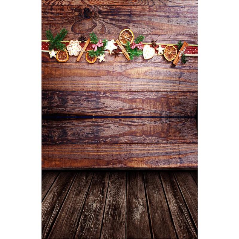 Christmas Tree Backdrop Fireplace Photo Background Snow Ground Wooden Wall Photography Backdrops For Photo Studio Family Decor: D